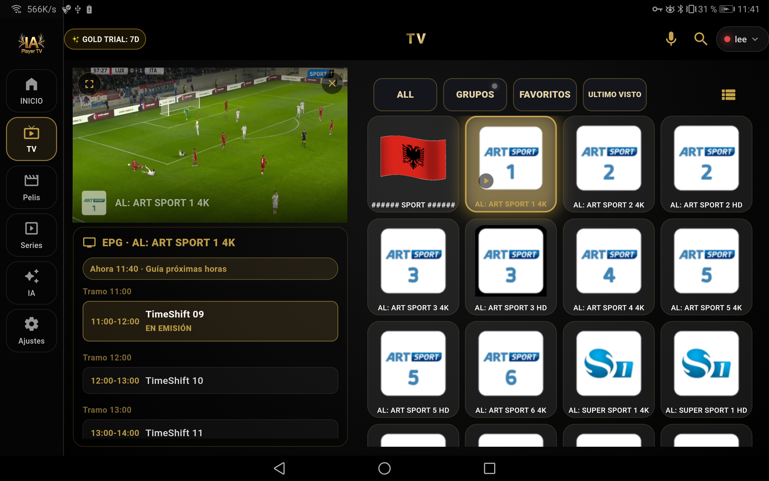 TV en Directo tablet