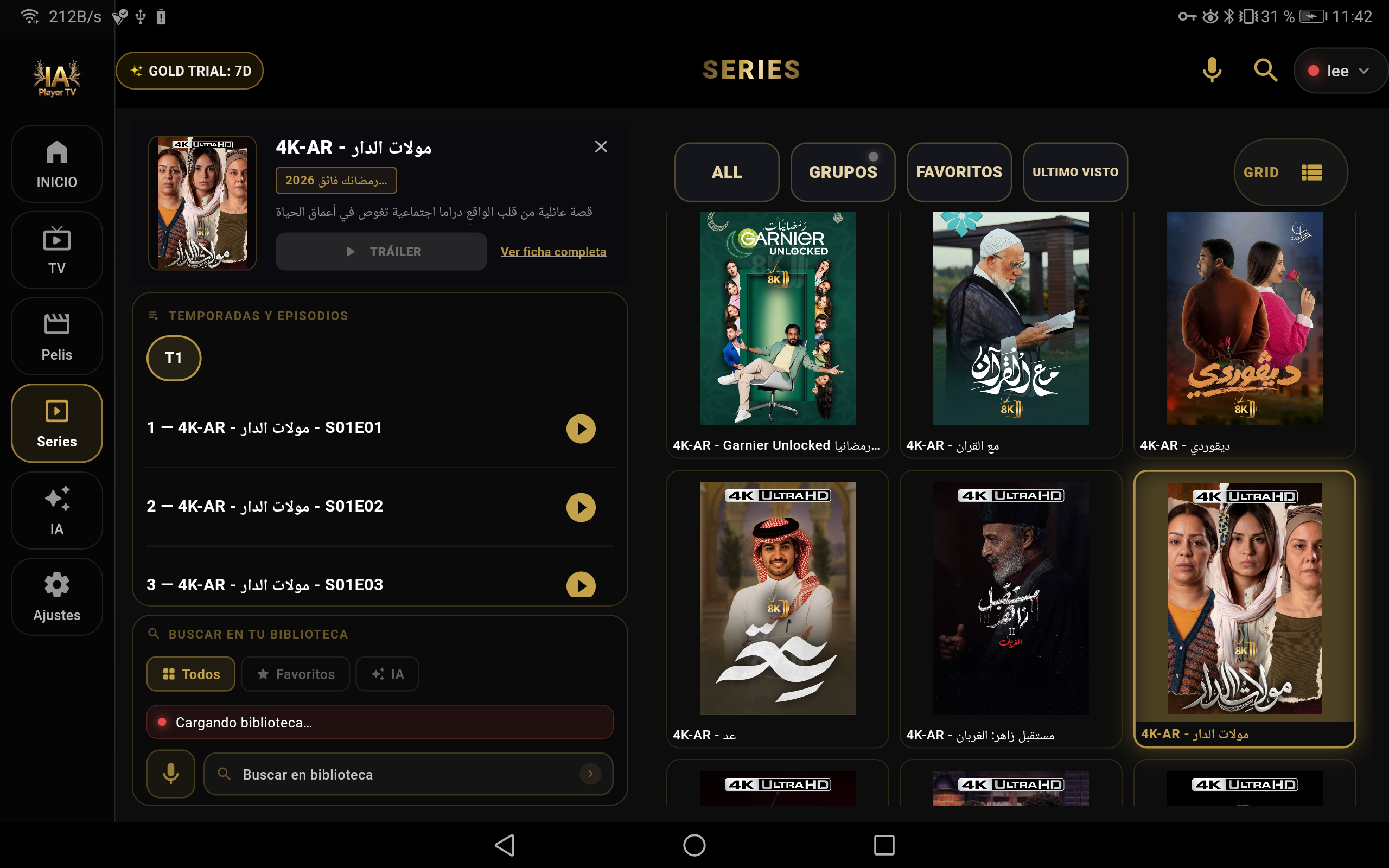 Series tablet